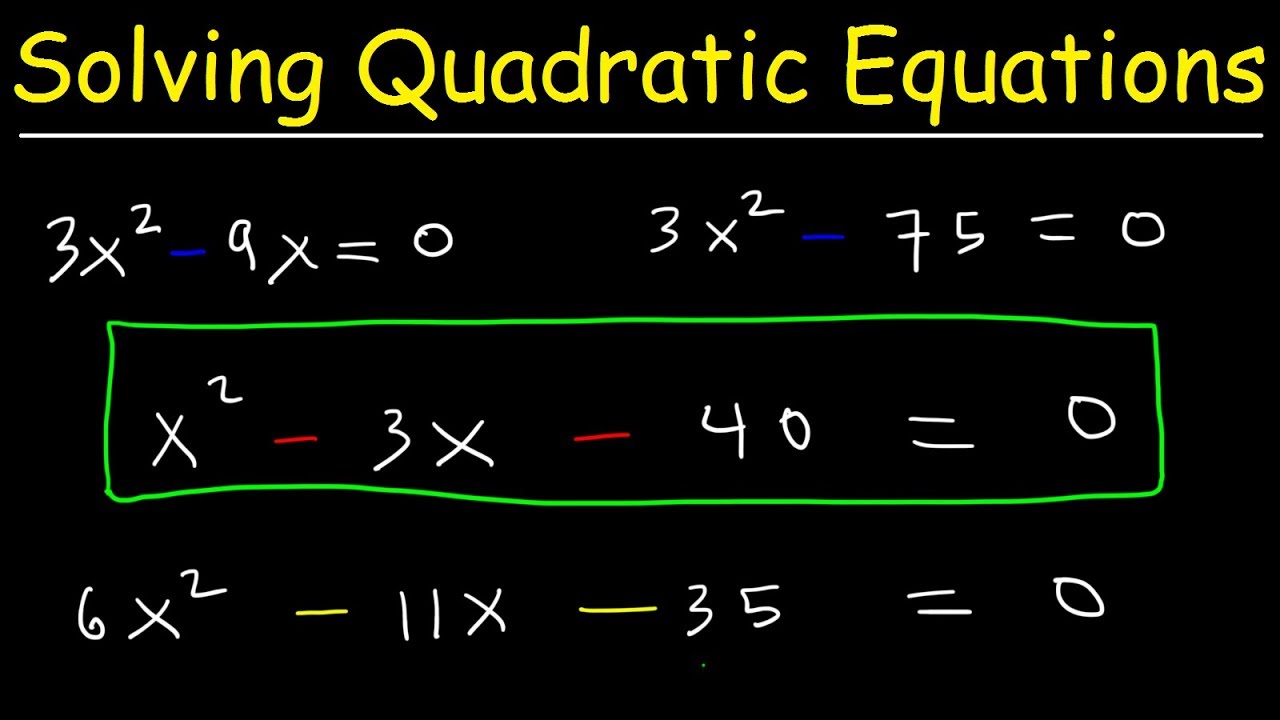 How to Factor and Solve Quadratics
